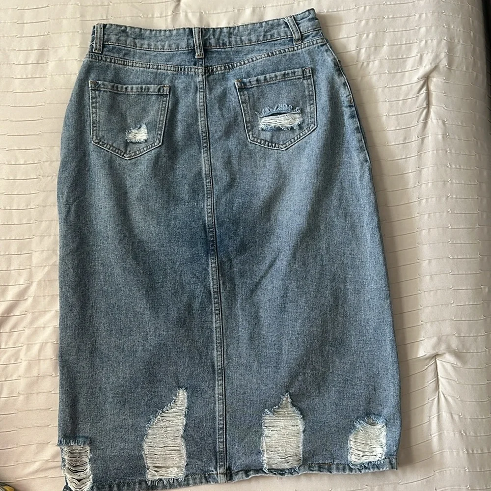 Denim long Skirt